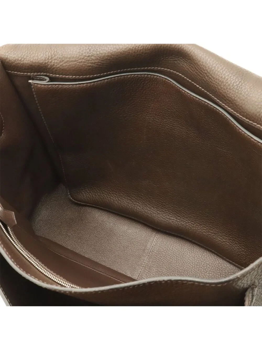 Hermes Steve Besace 35 Shoulder Bag Crossbody Taurillon Clemence Leather Brown
